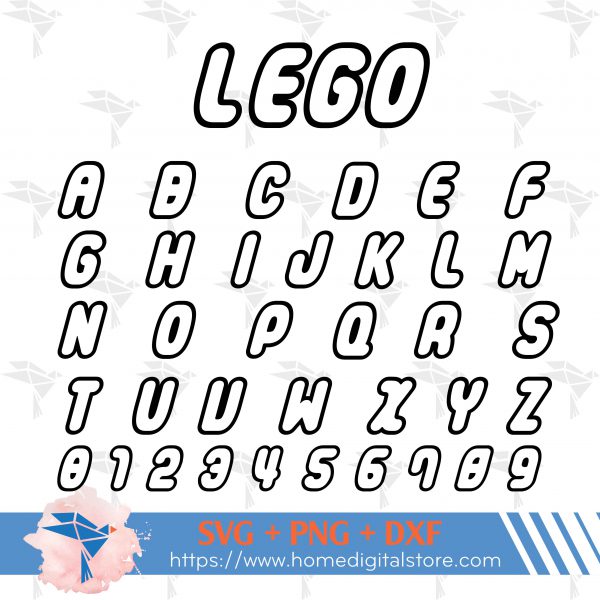 Lego Font Outline