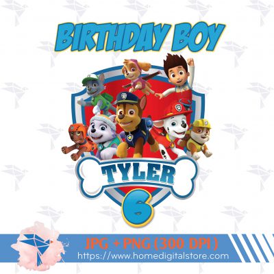 Birthday Boy Paw Patrol Png, Jpg