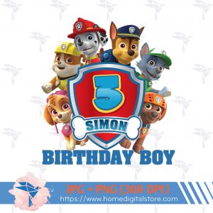 Paw Patrol Birthday Boy PNG, JPG