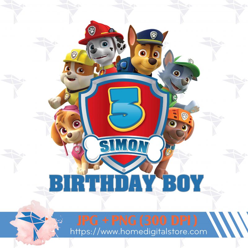 Paw Patrol Birthday Boy Png