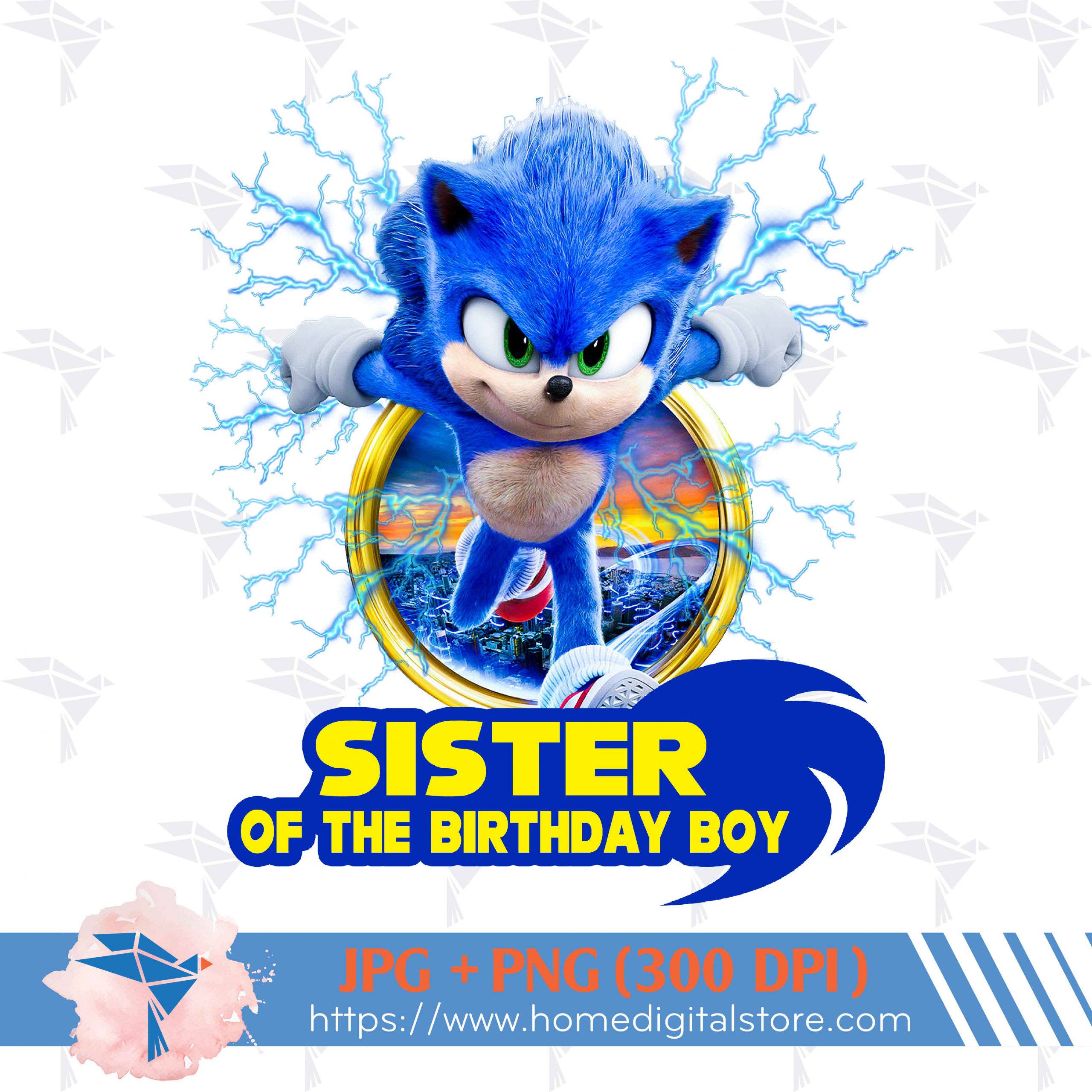 Sonic Birthday Family PNG, JPG