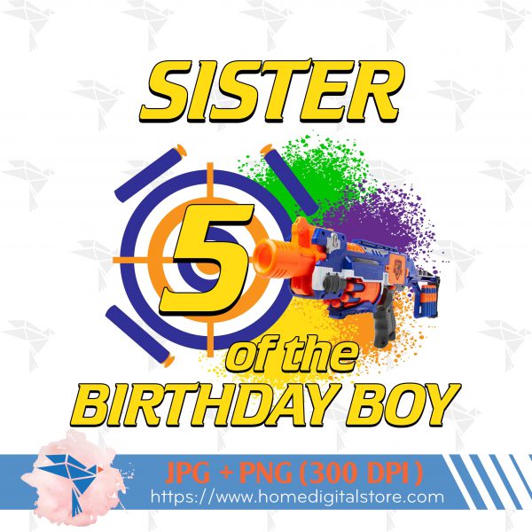 Sister of Birthday Boy NERF