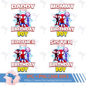 Birthday Boy Family Spidey and His Friend