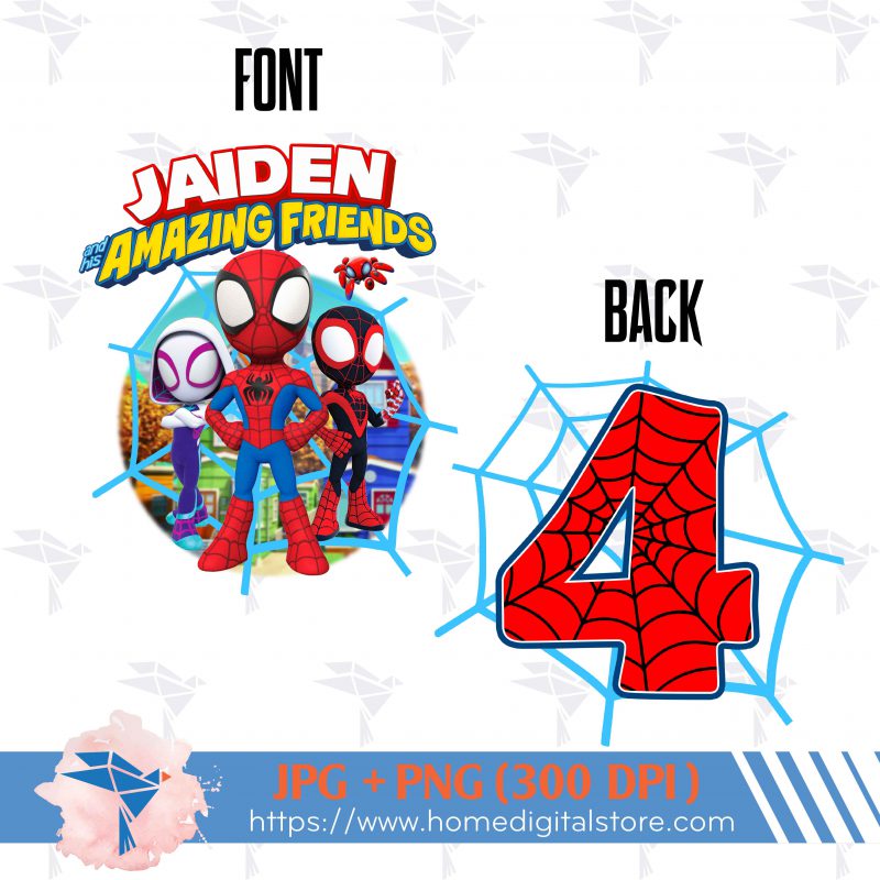 Spidey Birthday Boy PNG, JPG