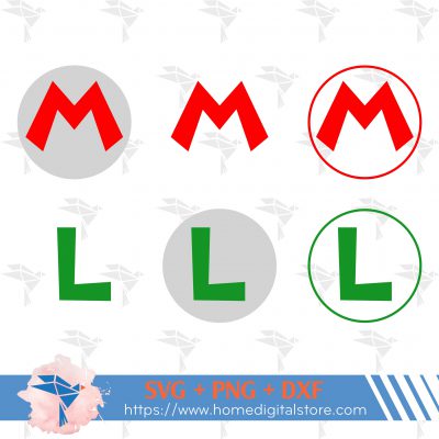 Super Mario Numbers SVG, PNG, DXF