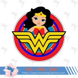 Wonder Woman Girl SVG PNG DXF