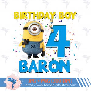 Minion Birthday Boy Png, Jpg