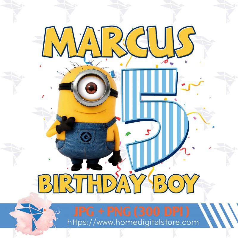 Birthday Boy Minion PNG, JPG