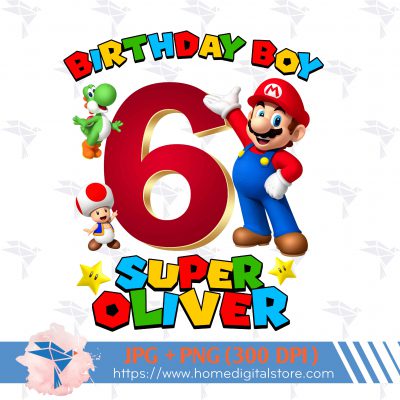 Super Mario Birthday Boy PNG, JPG