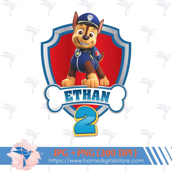 Paw Patrol Birthday Boy PNG, JPG