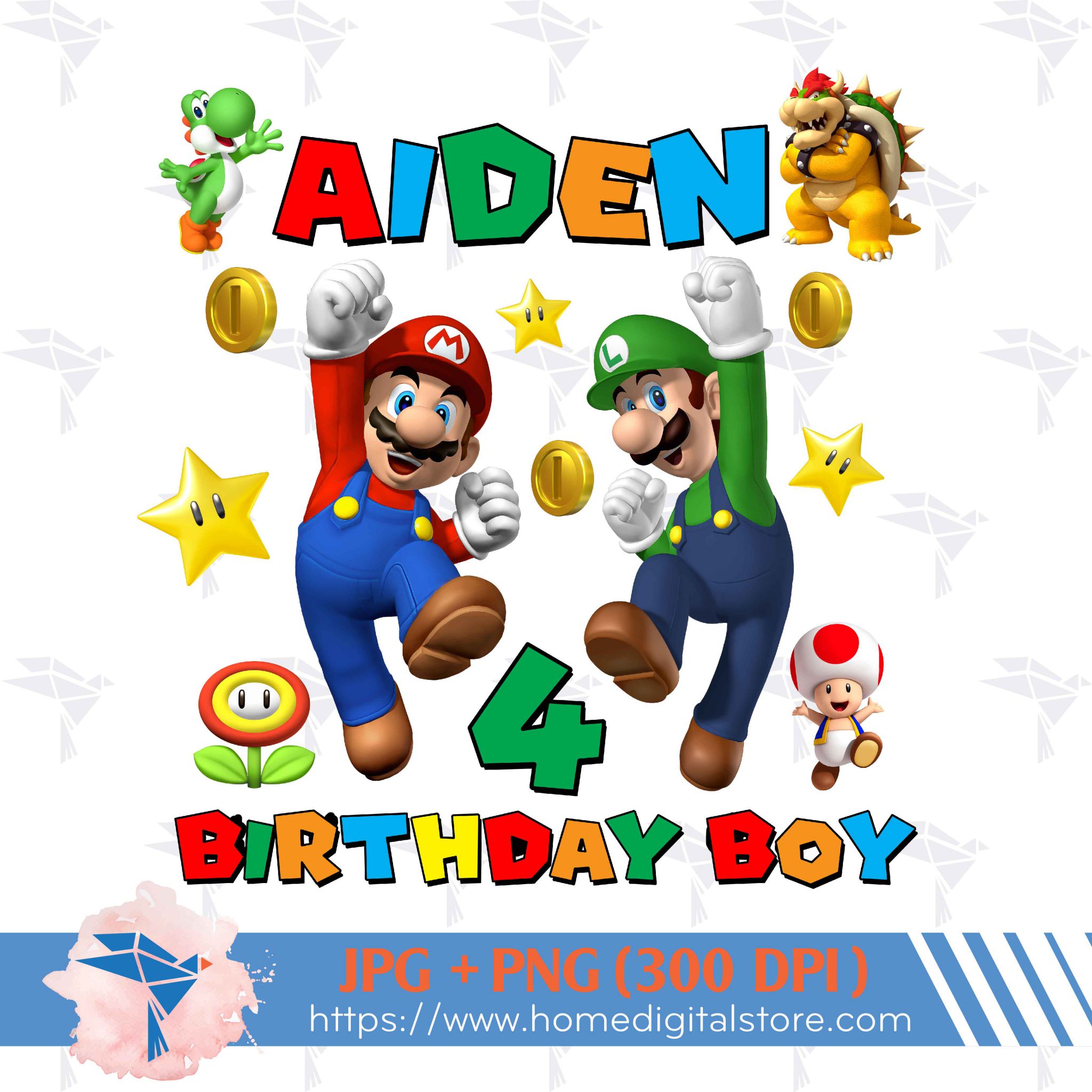 Super Mario Birthday Boy PNG, JPG