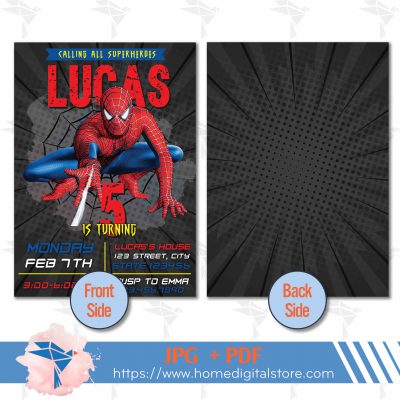 Spiderman Birthday Invitation