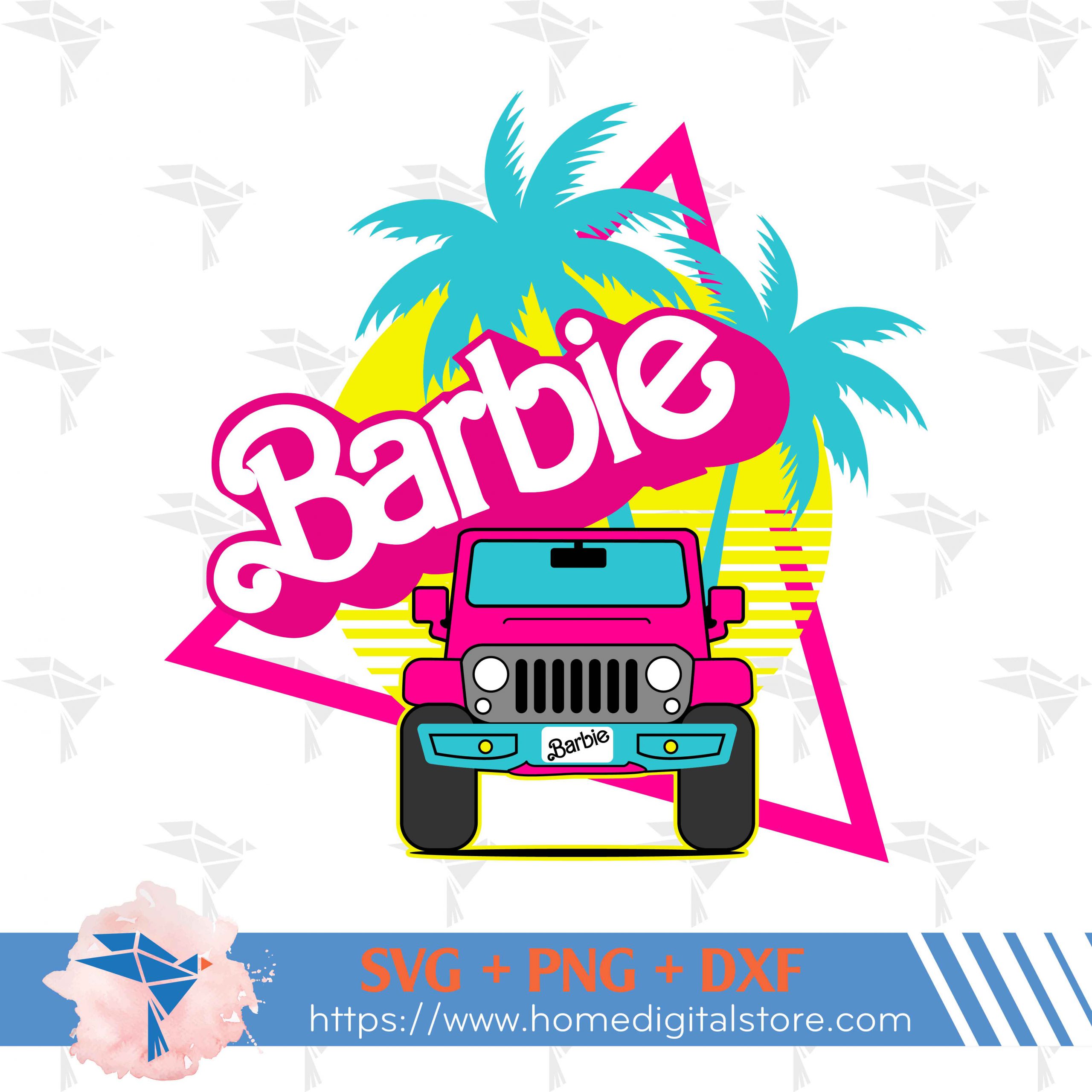 Barbie Car SVG, PNG, DXF