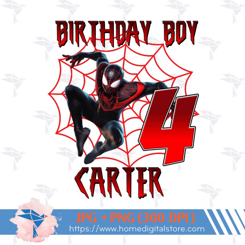 Birthday Boy Miles Morales PNG, JPG