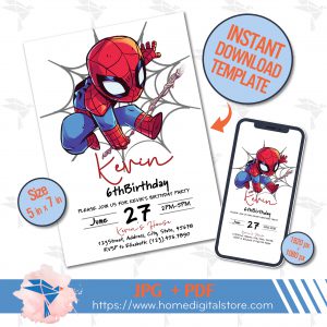 Birthday Invitation Spiderman