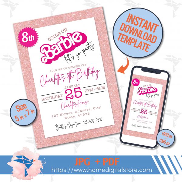 Birthday Invitation Barbie