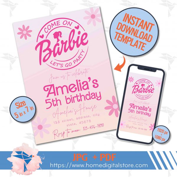 Birthday Invitation Barbie