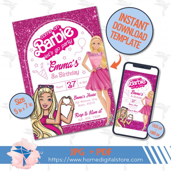 Birthday Invitation Barbie