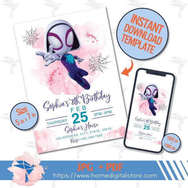 Birthday Invitation Spidey