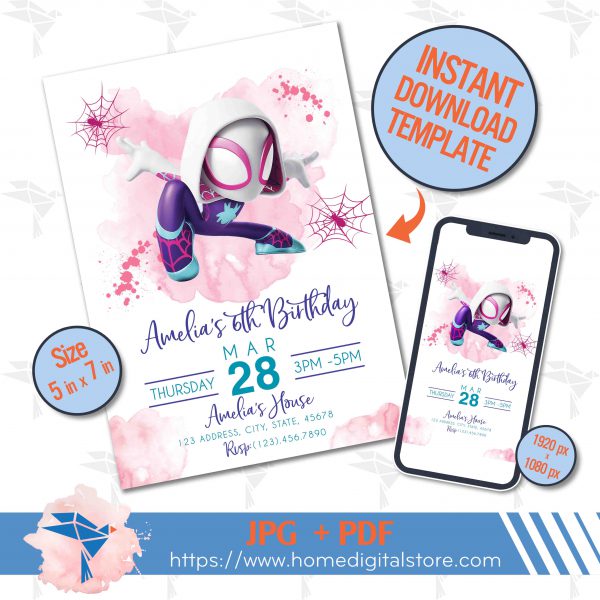 Birthday Invitation Spidey