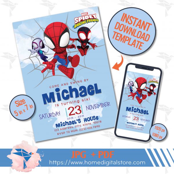 Spidey Birthday Invitation