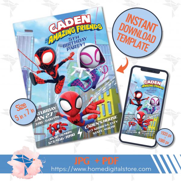 Spidey Birthday Invitation