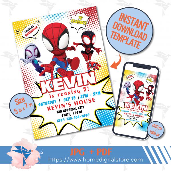 Spidey Birthday Invitation