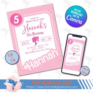 Barbie Birthday Invitation