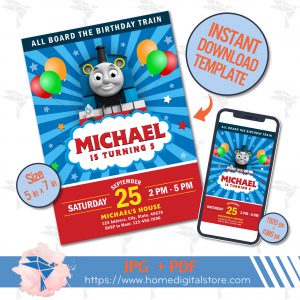 Thomas Train Birthday Invitation