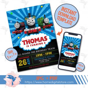 Thomas Train Birthday Invitation