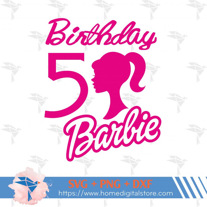 Birthday Barbie SVG, PNG, DXF