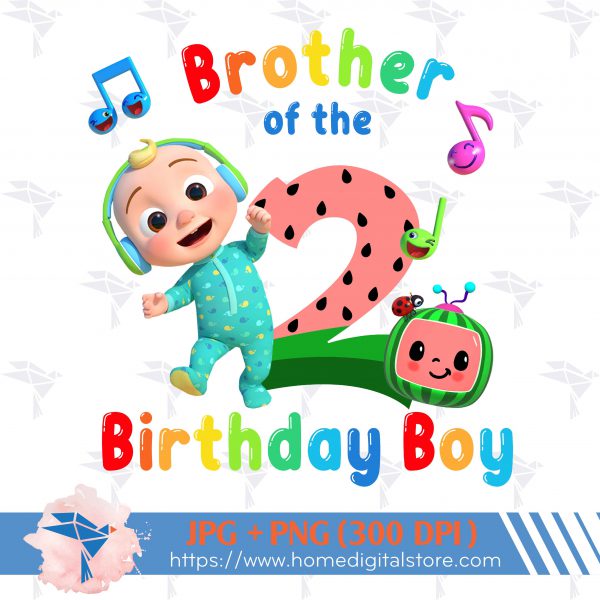 Birthday Brother Cocomelon PNG, JPG