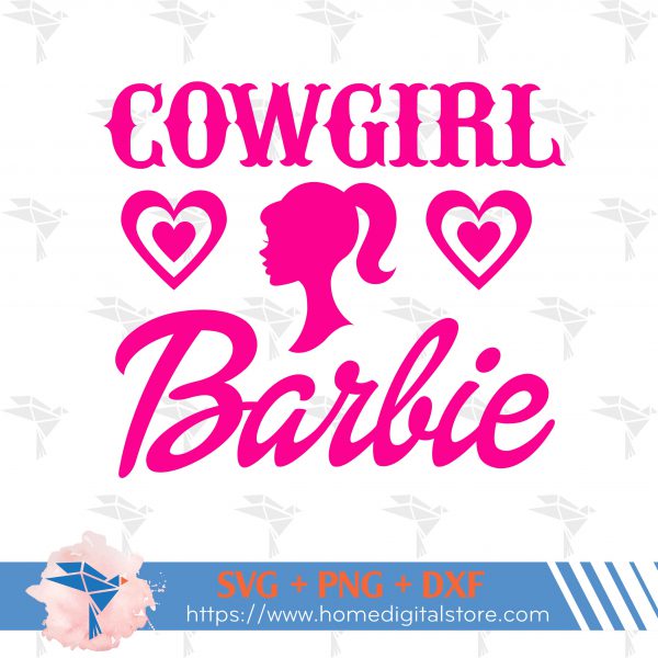 Barbie Cowgirl SVG, PNG, DXF