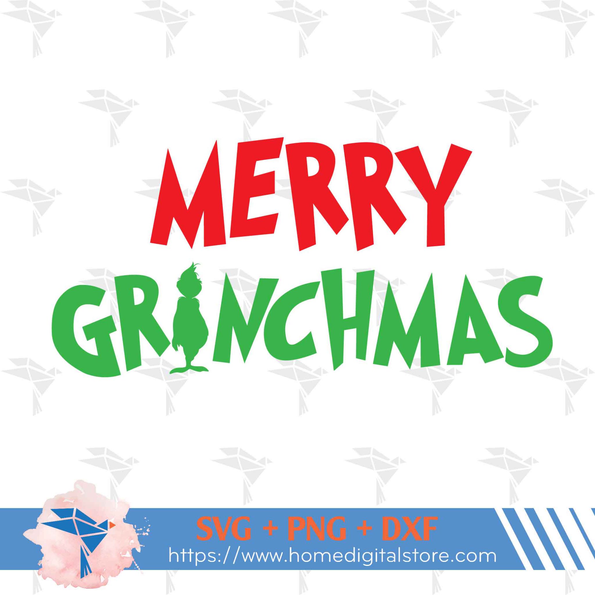 Merry Grinchmas Free SVG, PNG, DXF