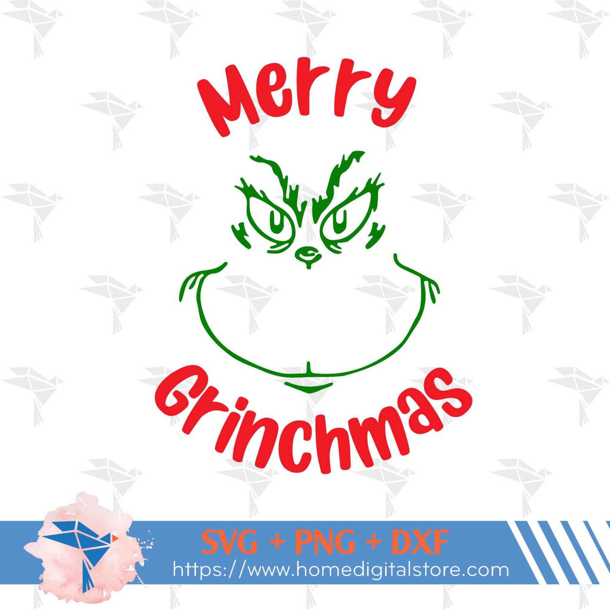 Merry Grinchmas Free SVG, PNG, DXF