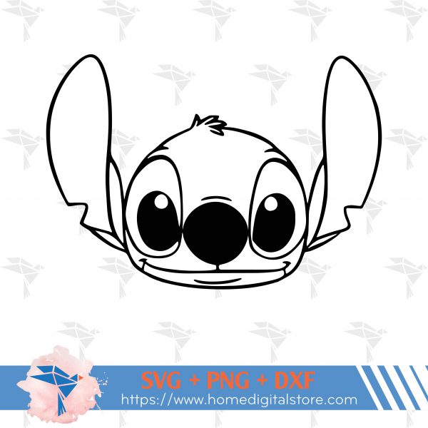 Stitch Face Free SVG, PNG, DXF