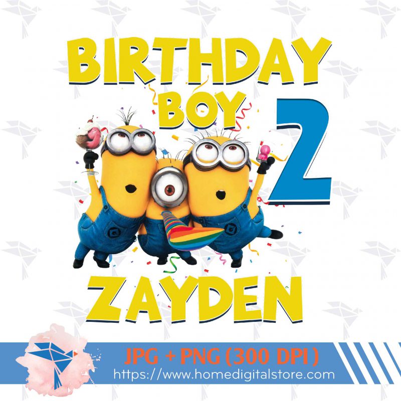 Birthday Boy Minion PNG, JPG