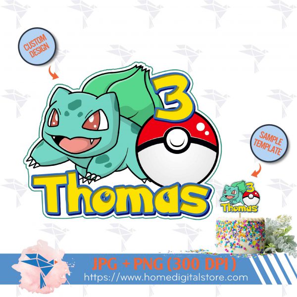 Bulbasaur Topper Cake