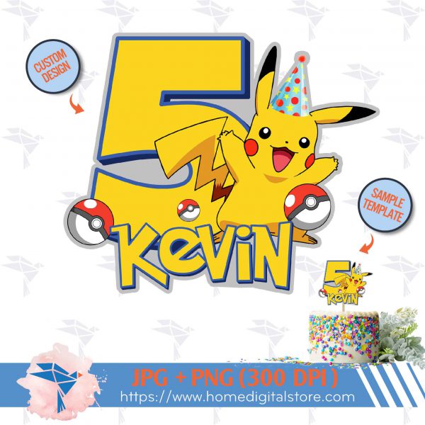 Pikachu Topper Cake