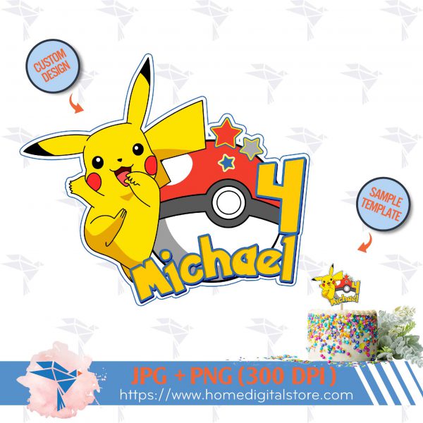 Pikachu Topper Cake