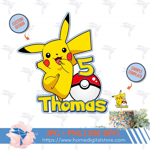 Pikachu Topper Cake