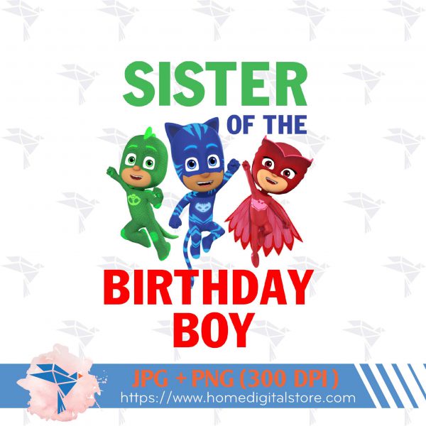 Sister of the Birthday Boy PJ Mask