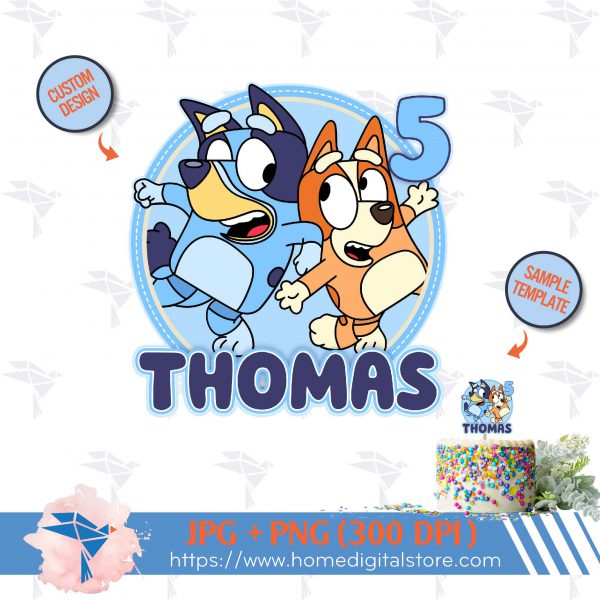Bluey Cake Topper