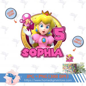 Princess Super Mario Cake Topper