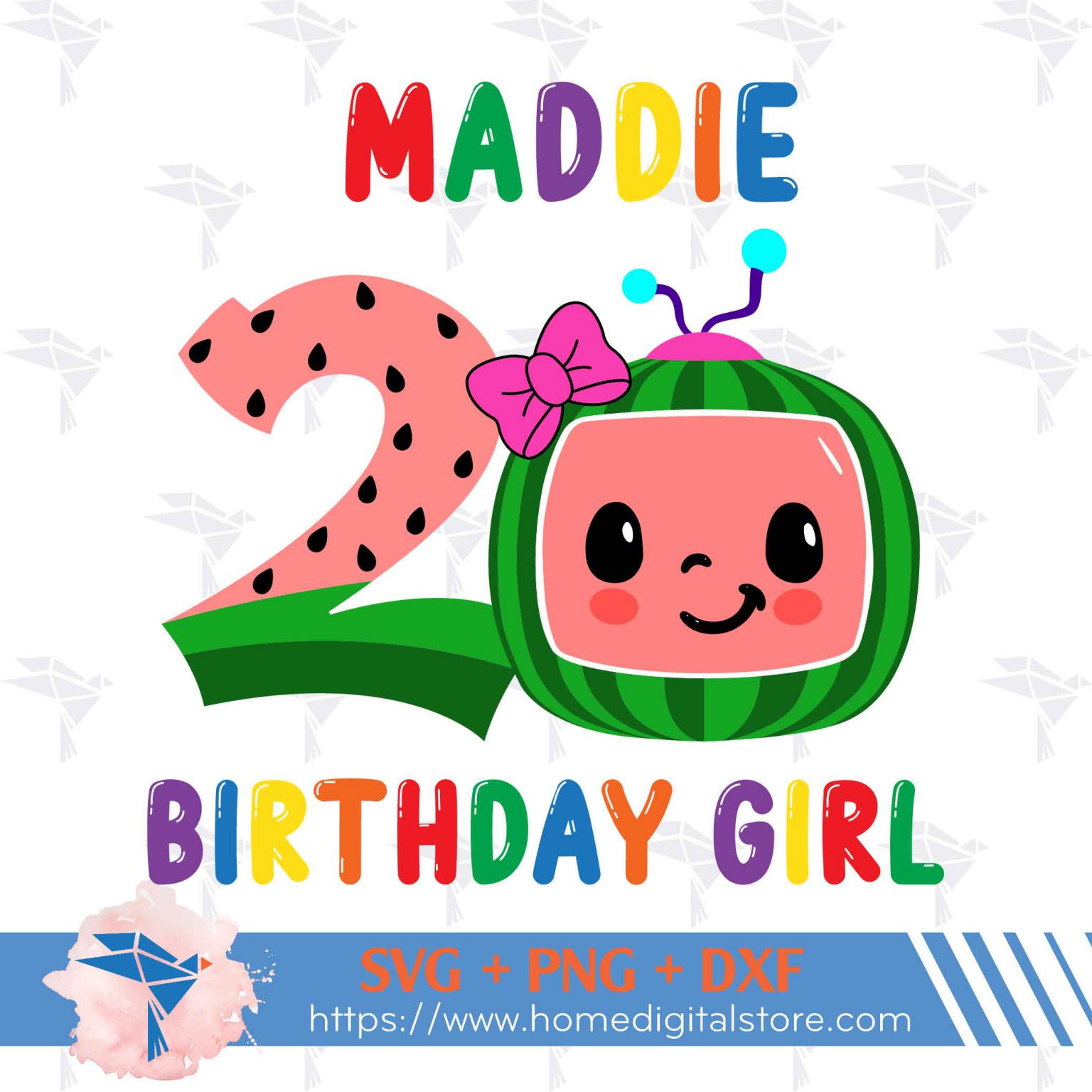 2nd Birthday Girl Cocomelon SVG, PNG, DXF