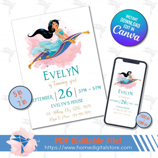 Jasmine Birthday Invitation