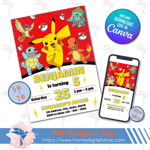 Pokemon Invitation