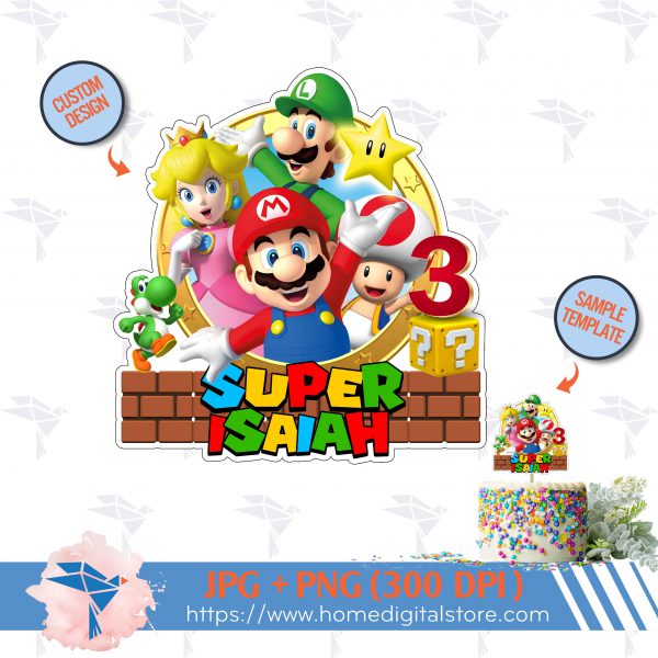 Super Mario Cake Topper