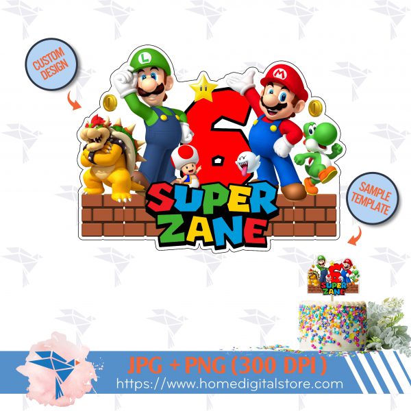 Cake Topper Super Mario