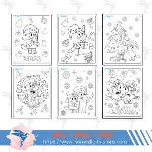 Bluey Coloring Christmas